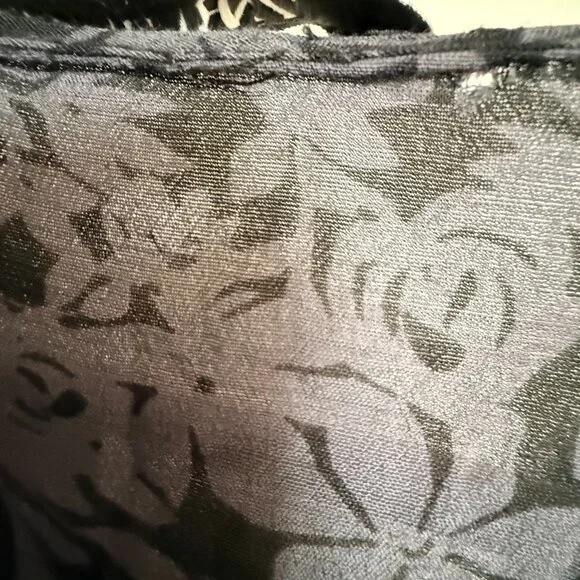 Zara Grey & Black Floral Flowy Maxi Dress (L) - Picture 5 of 7